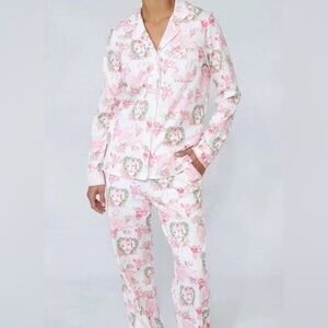 Merry monkey beaux long sleeve polo pajamas